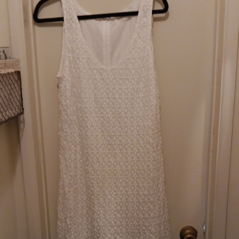 Velvet By Graham Spencer Textured White Mini Dress